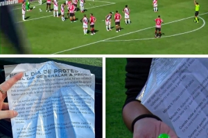 世体:巴列卡诺球迷用抗议球队主席的海报折纸飞机,造成比赛中止